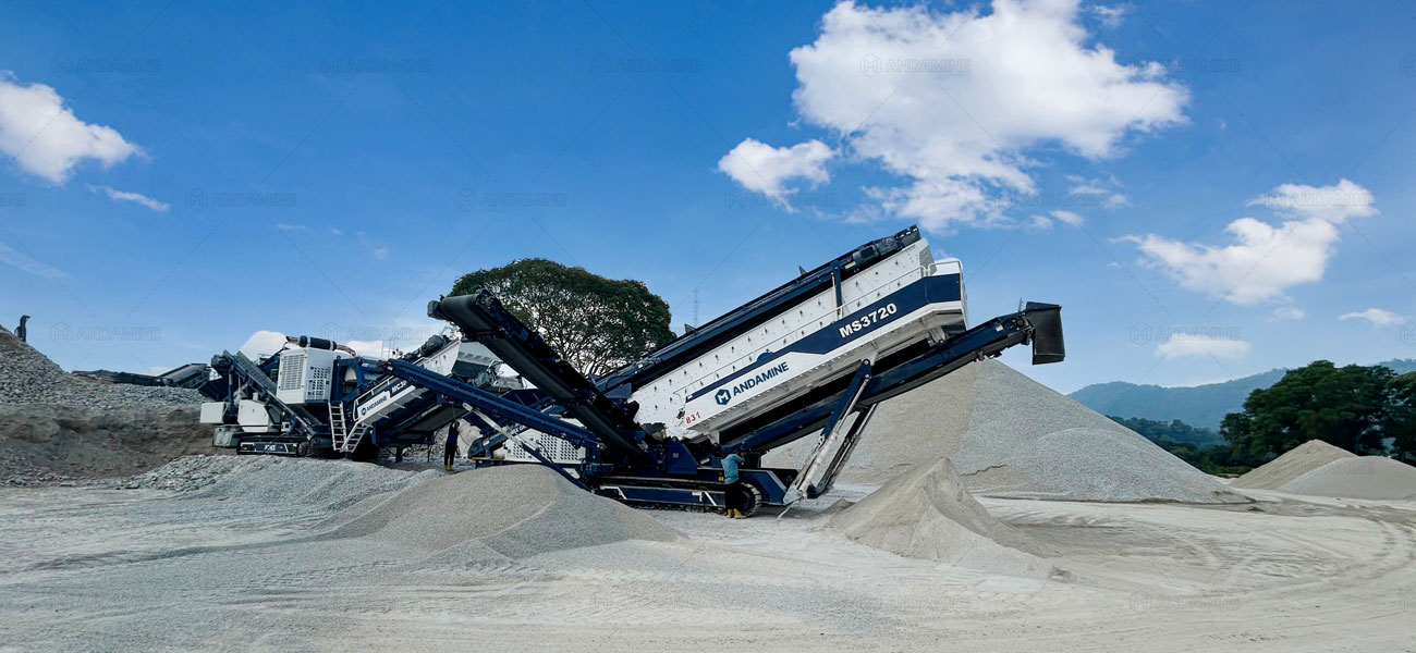 Andamine mobile quartz crushing and screen equipment
