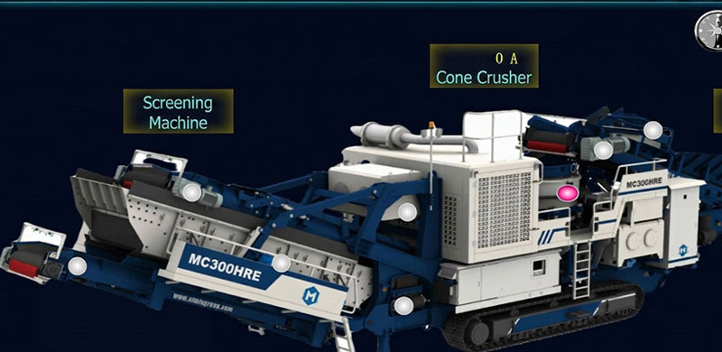 Intelligent control panel of crawler crusher