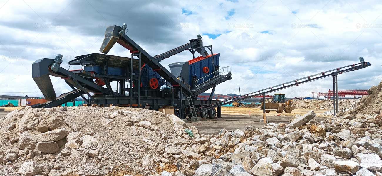 150ton mobile impact crusher for demolition waste processing in Colombia to support metro construction project
