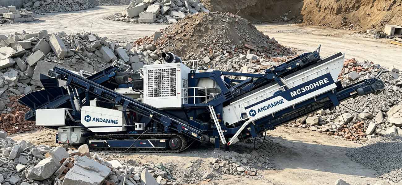 Andamine professional construction waste crushing plant
