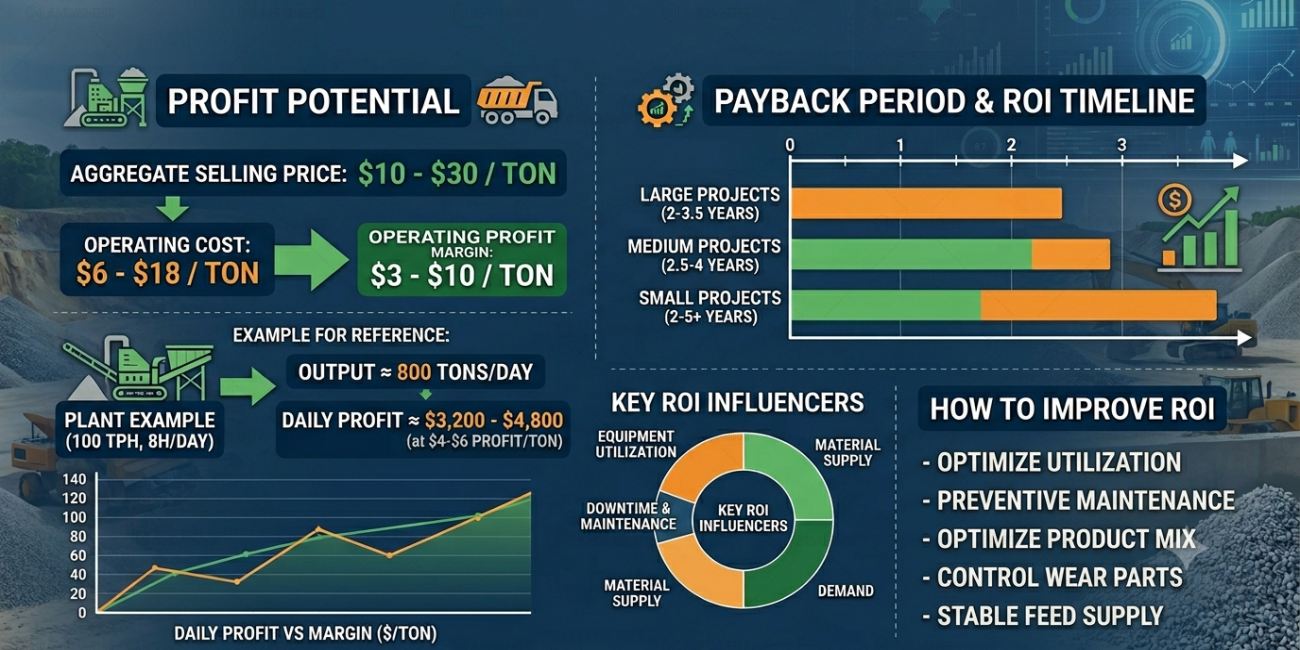 ROI and payback period analysis of investing in stone crusher plants