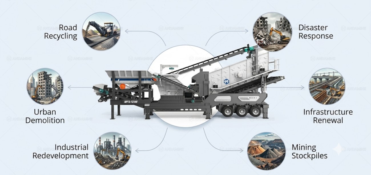 key application scenarios of mobile crusher plants