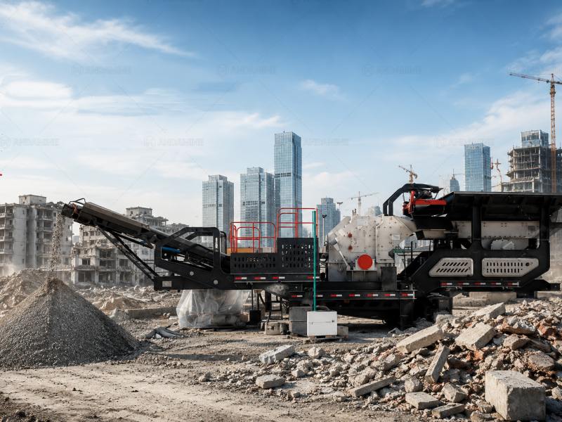 on-site processing of construction waste