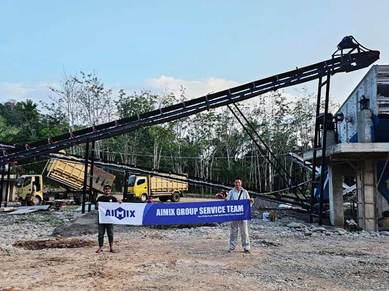 80T Stationary Crusher Plant indonesia in Padang
