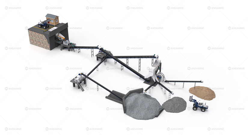 Andamine Stationary Sand Crushing Line