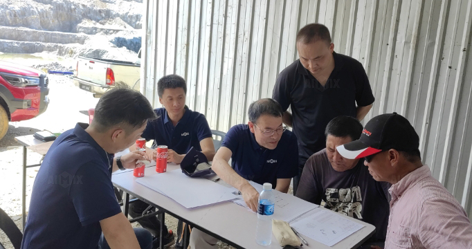 technical support for Malaysian customers' crushing project