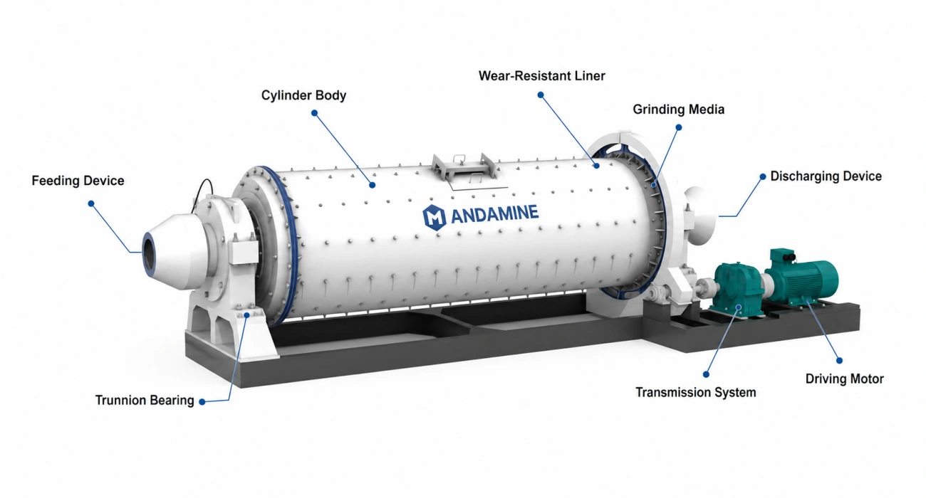 Main Structure and Component of Ball Mill