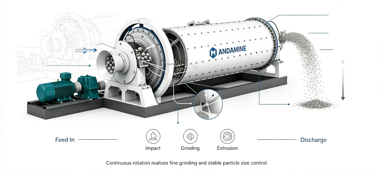 Working Principle of Ball Mill