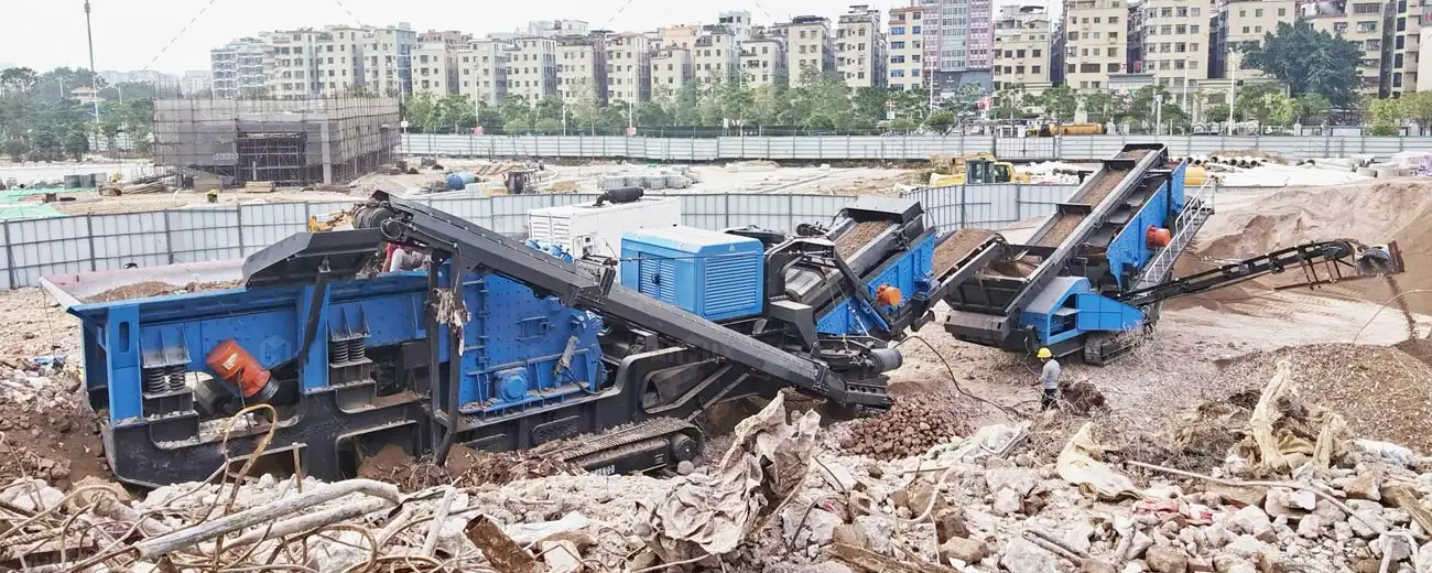 200tph tracked mobile concrete crusher in the Philippines supporting construction concrete processing