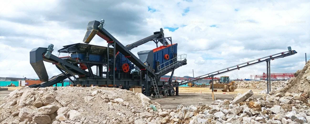 Andamine mobile concrete crusher solution for sale
