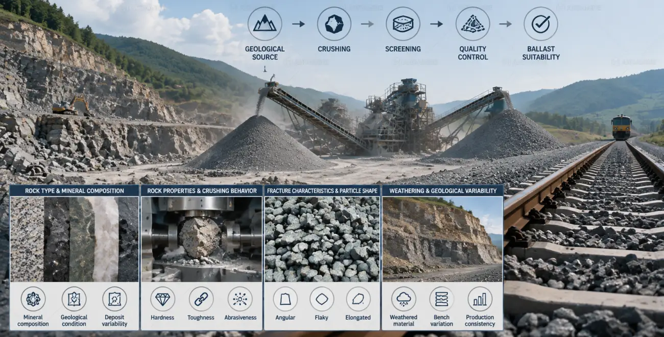 From Geological Source to Ballast Suitability