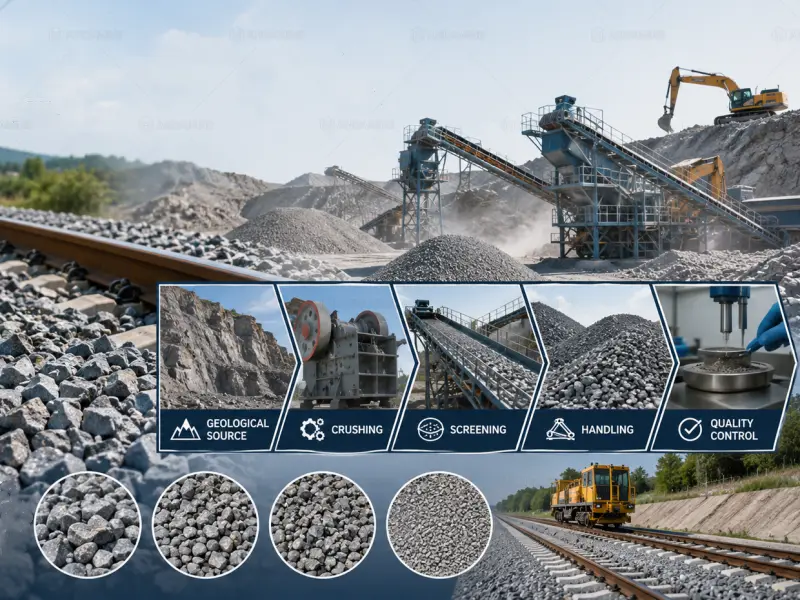 aggregate production for railway ballast