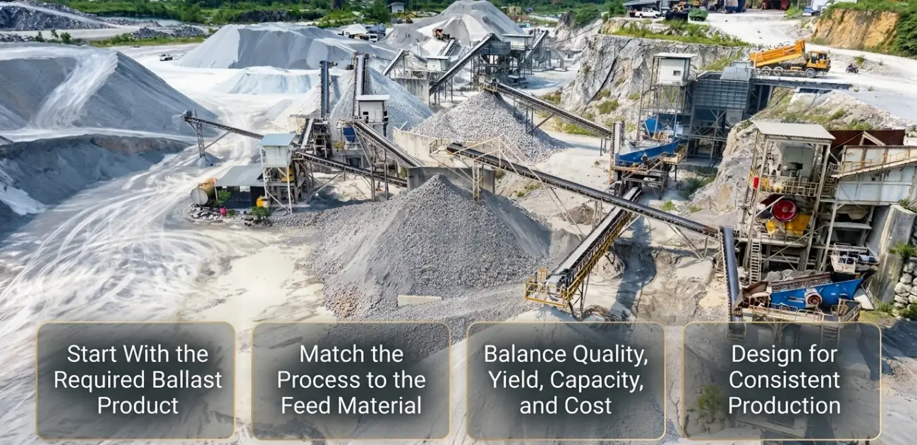 designing ballast production system around project requirements