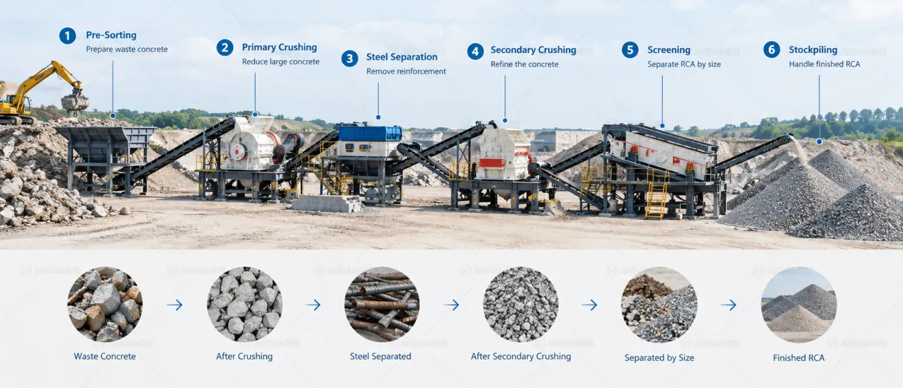 how does a concrete crusher work