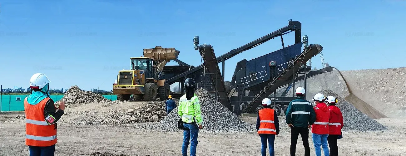 integrated mobile impact crushing plant for sale in Colombia supporting concrete waste processing