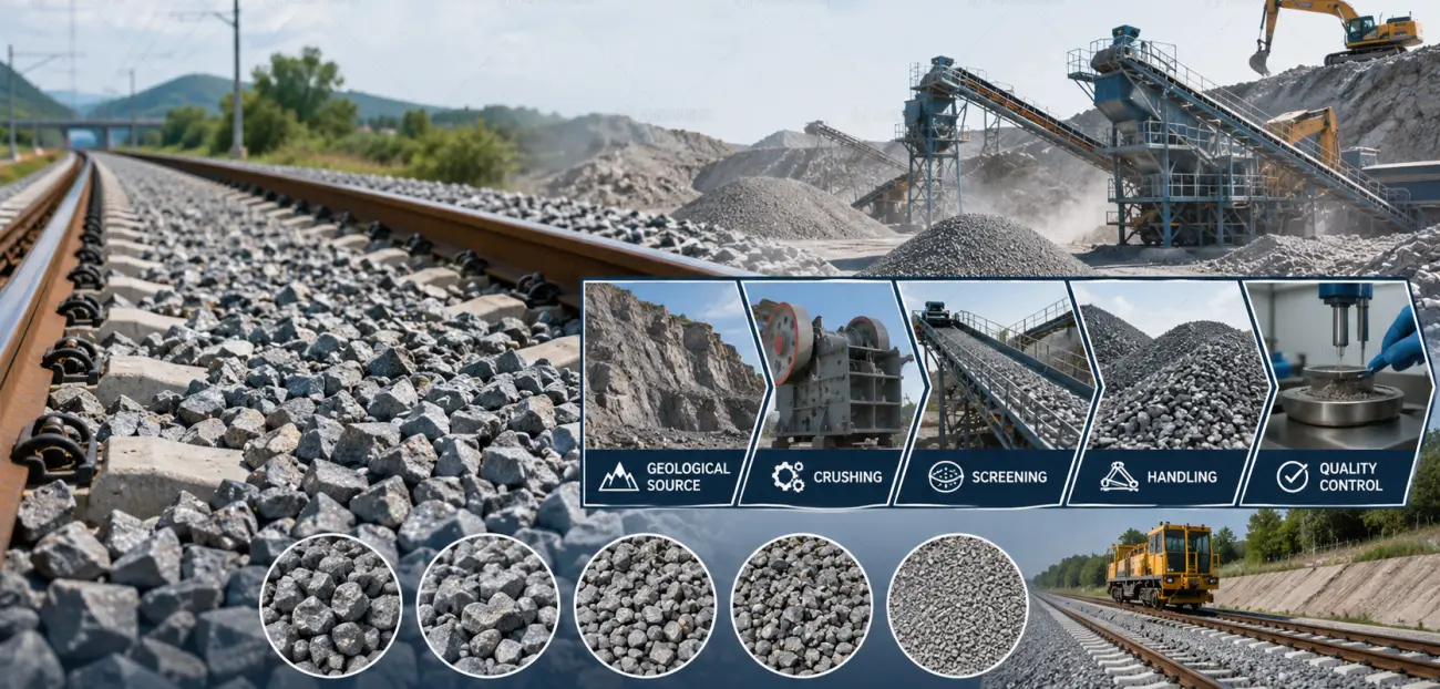 quality and crushing requirements of railway ballast