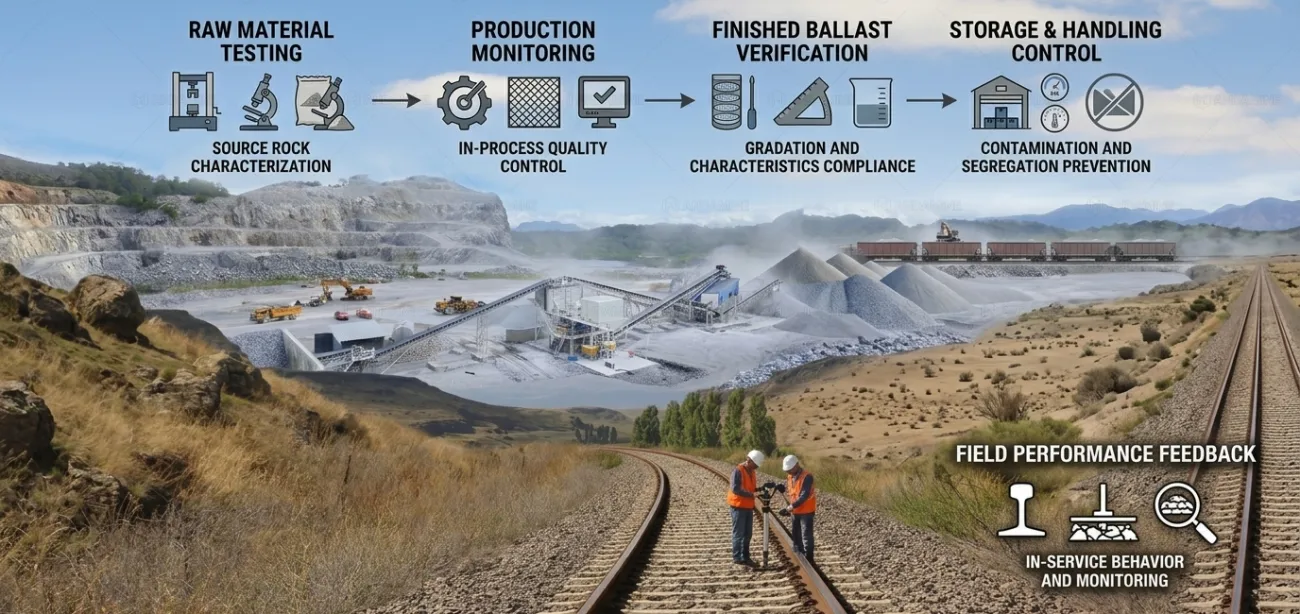 quality control from quarry to railway track