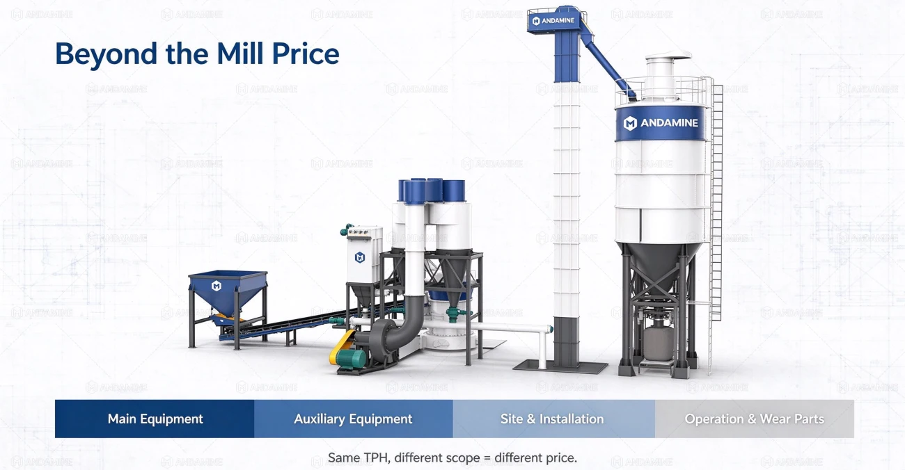 know detailed information of price and cost of raymond mill