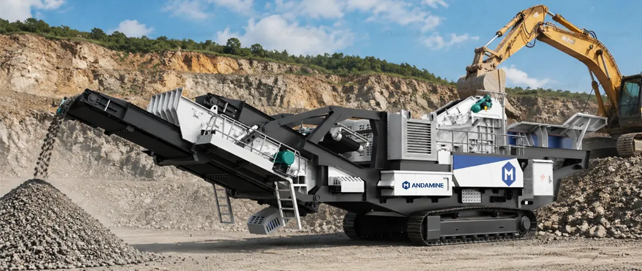 tracked mobile impact crusher for concrete waste crushing