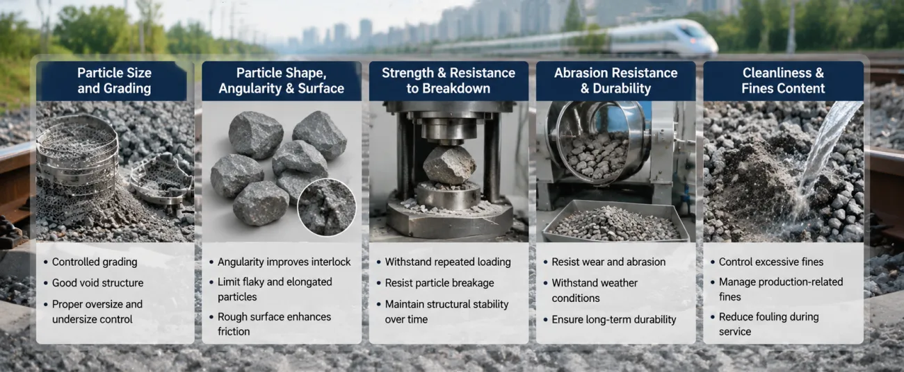 what defines high-quality railway ballast